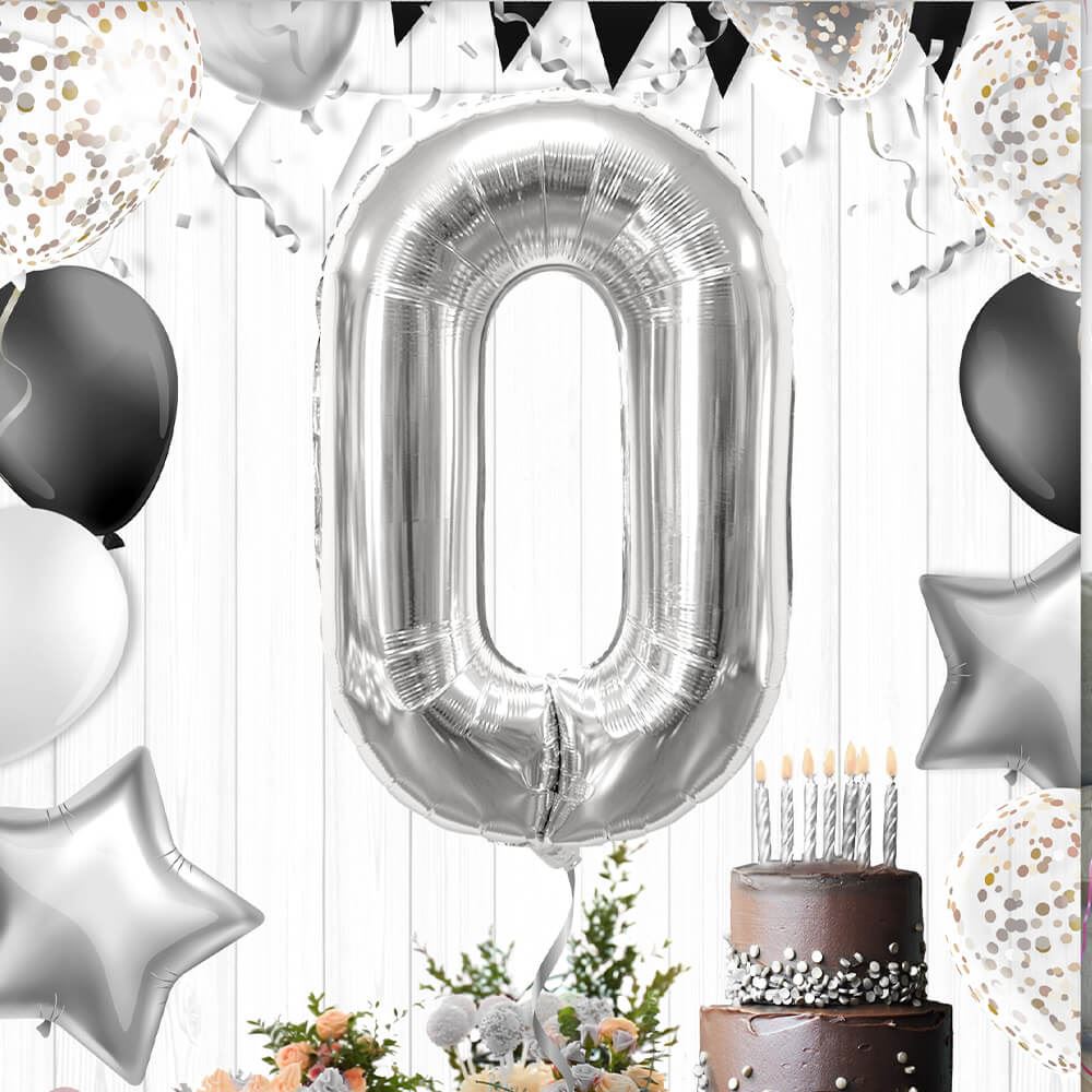 Ballon metallique 0 argente