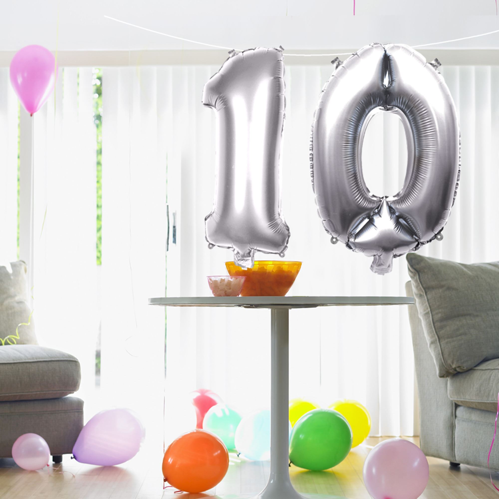 Ballon metallique 1 argente