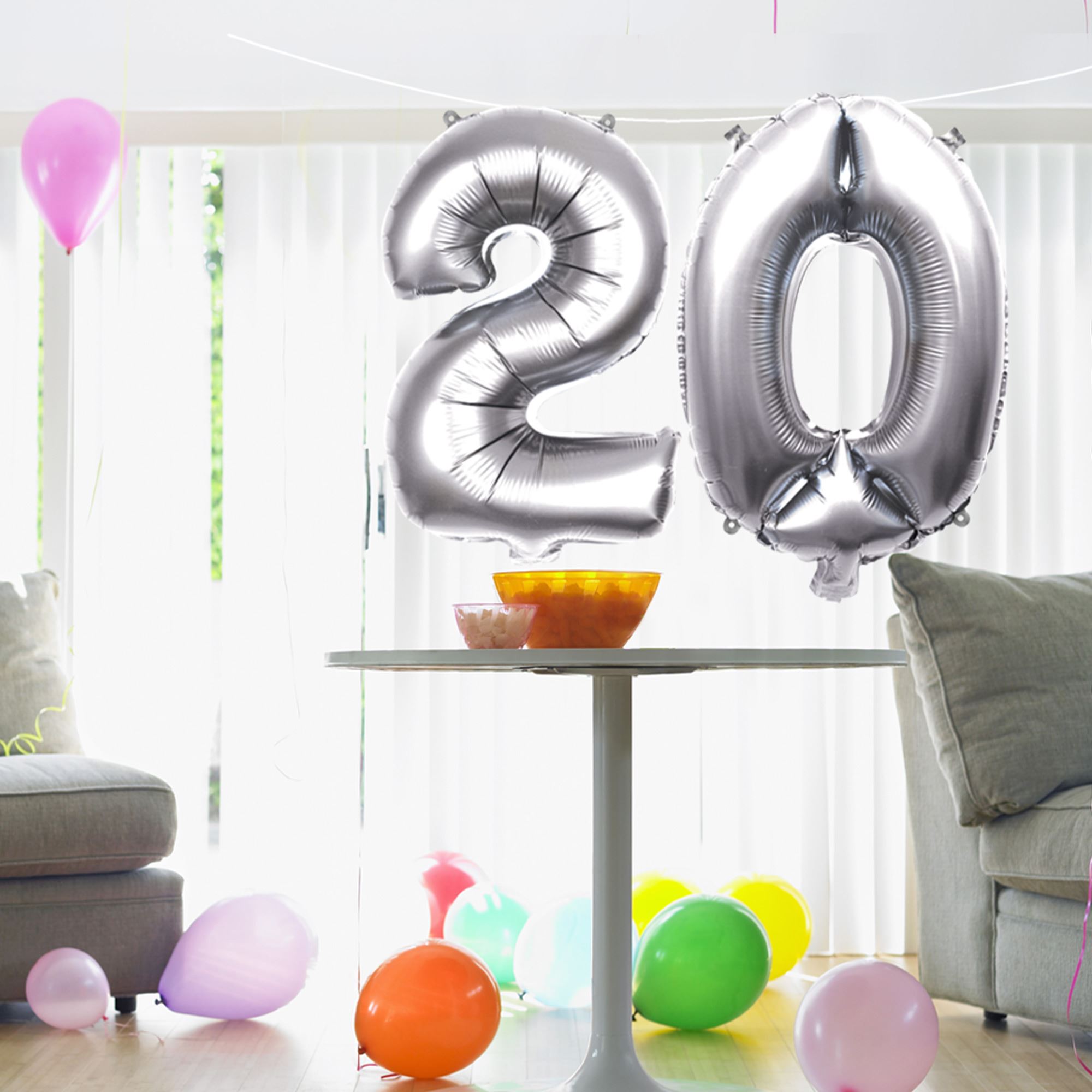 Ballon metallique 2 argente