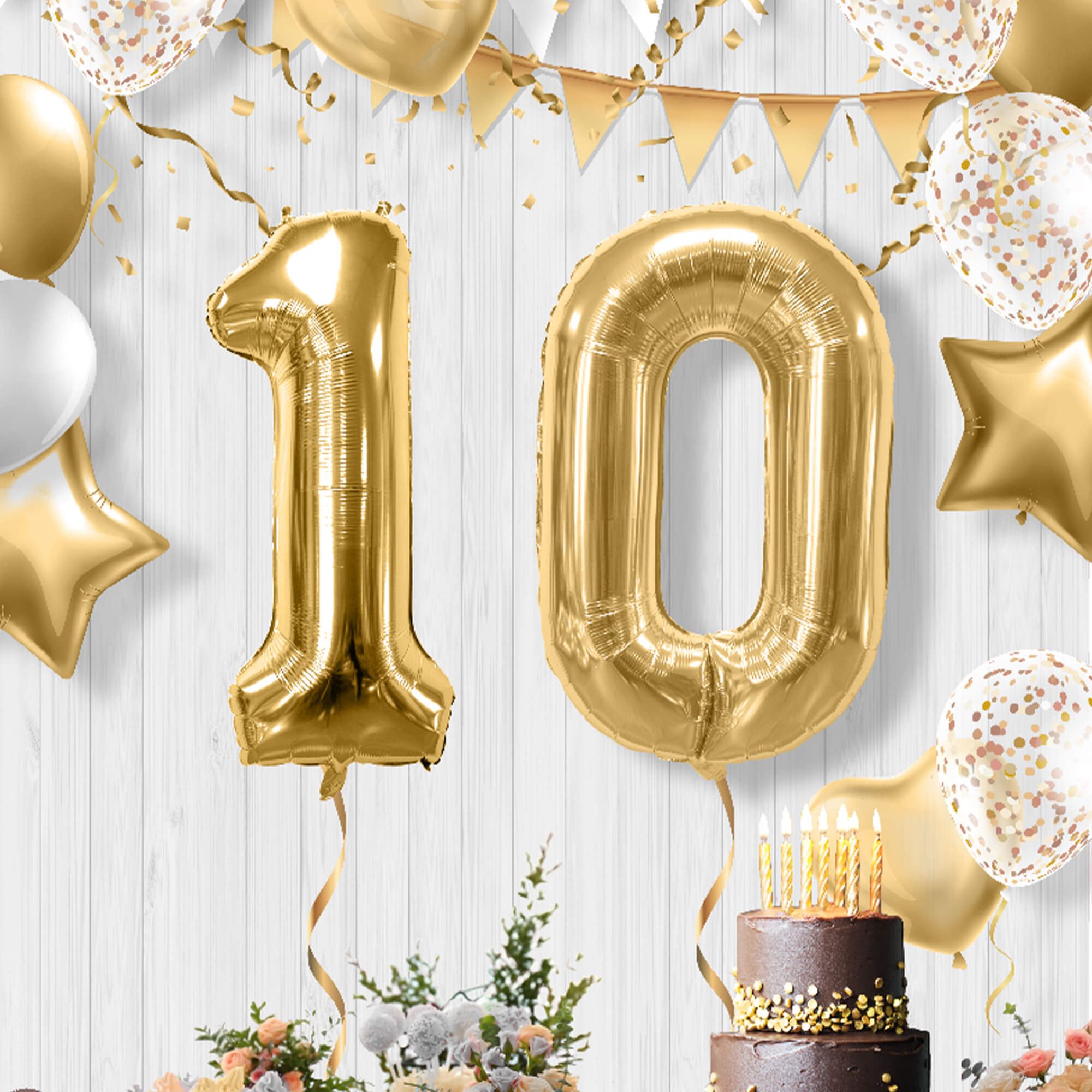 Ballon metallique 0 dore