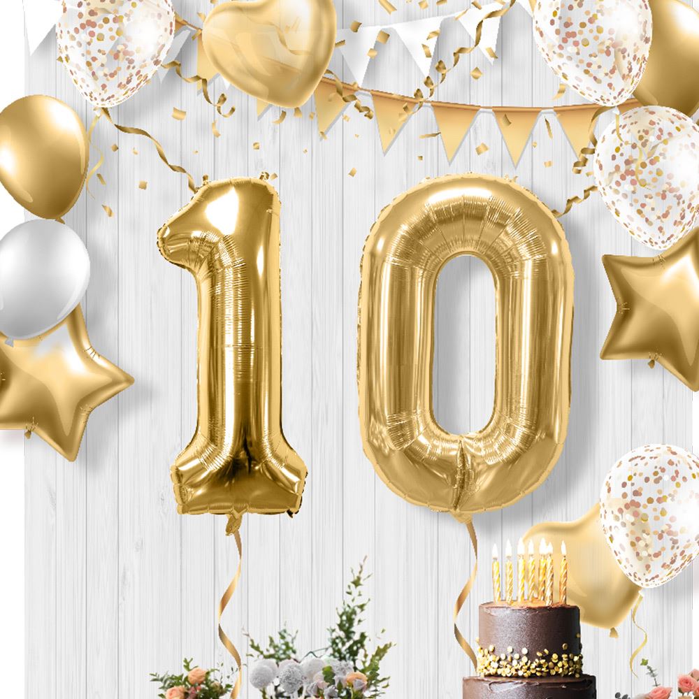 Ballon metallique 1 dore