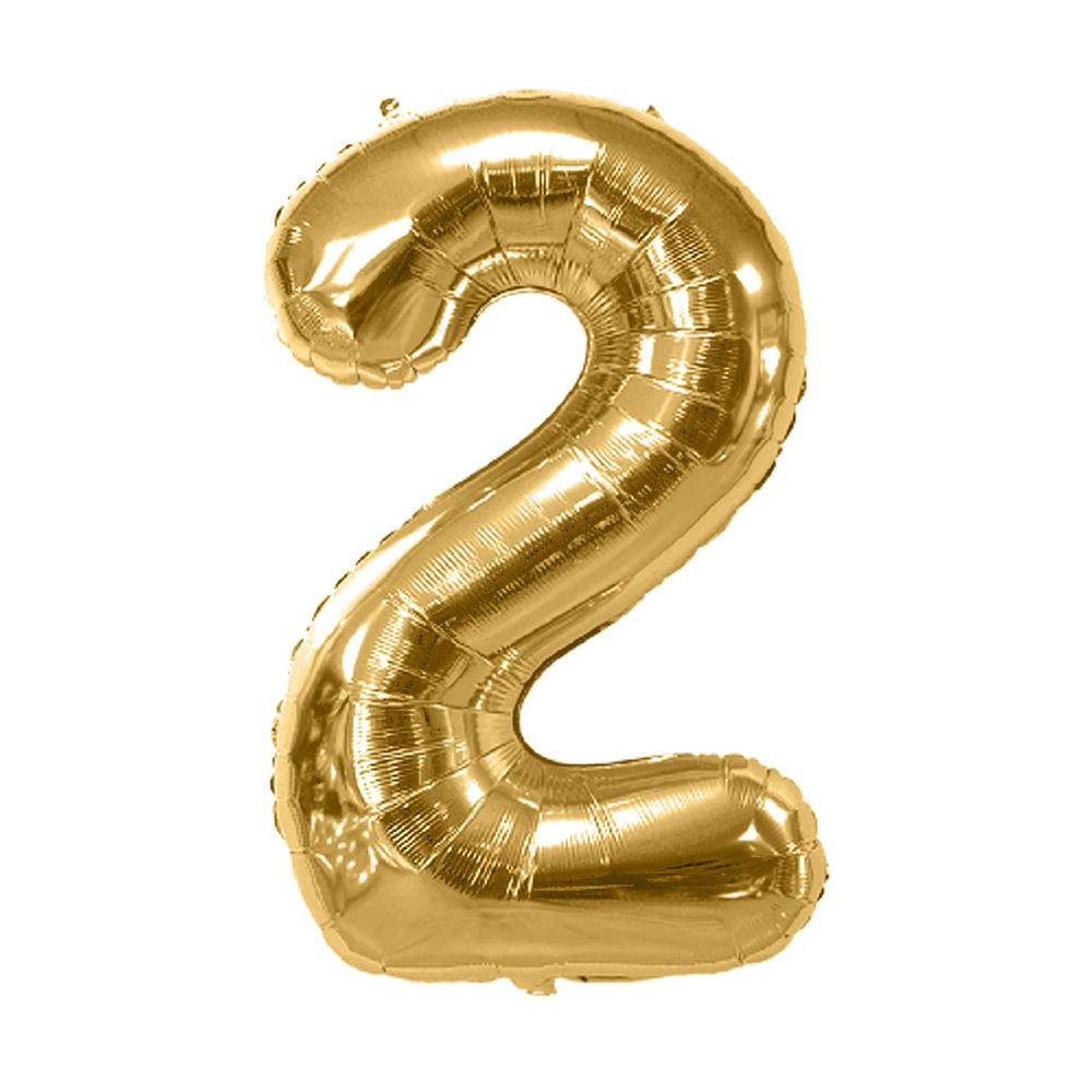 Ballon metallique 2 dore