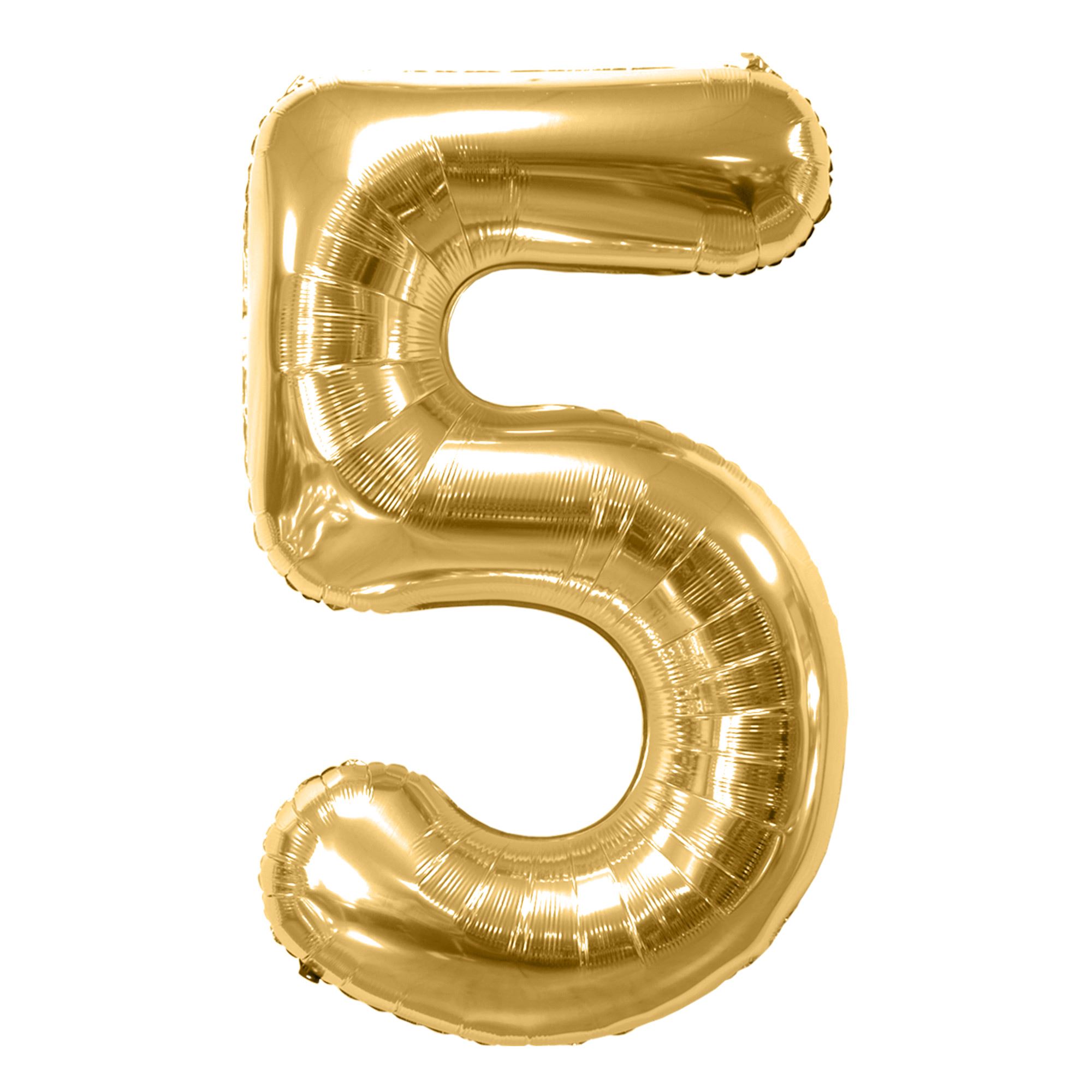 Ballon metallique 5 dore