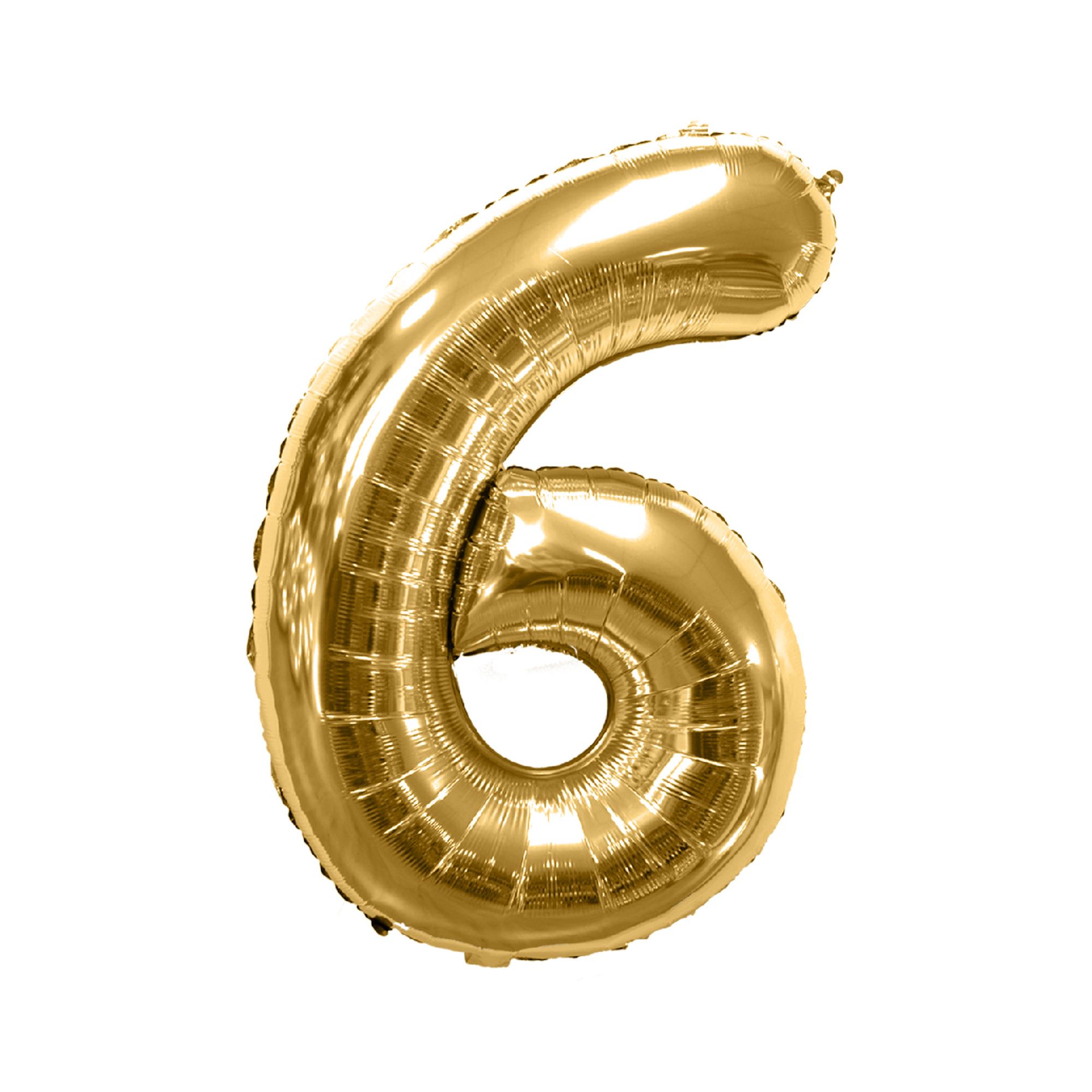 Ballon metallique 6 dore