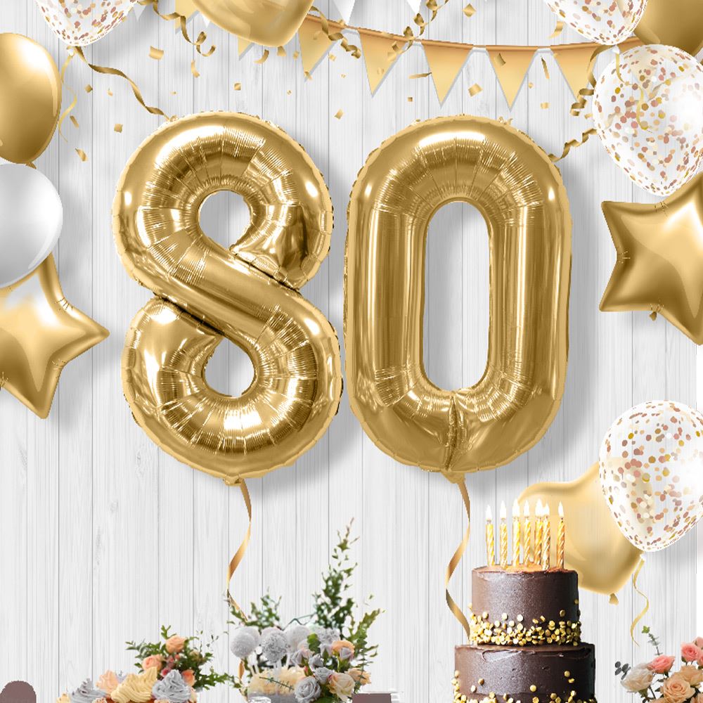 Ballon metallique 8 dore