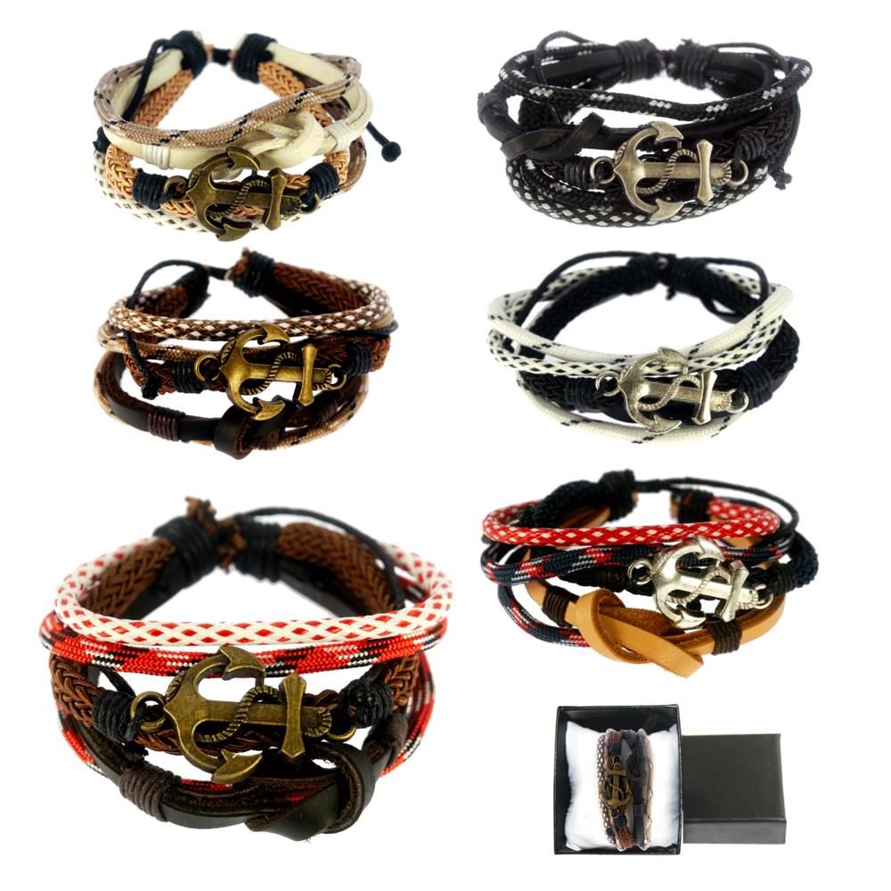 Bracelet ancre 6mods /24pcs