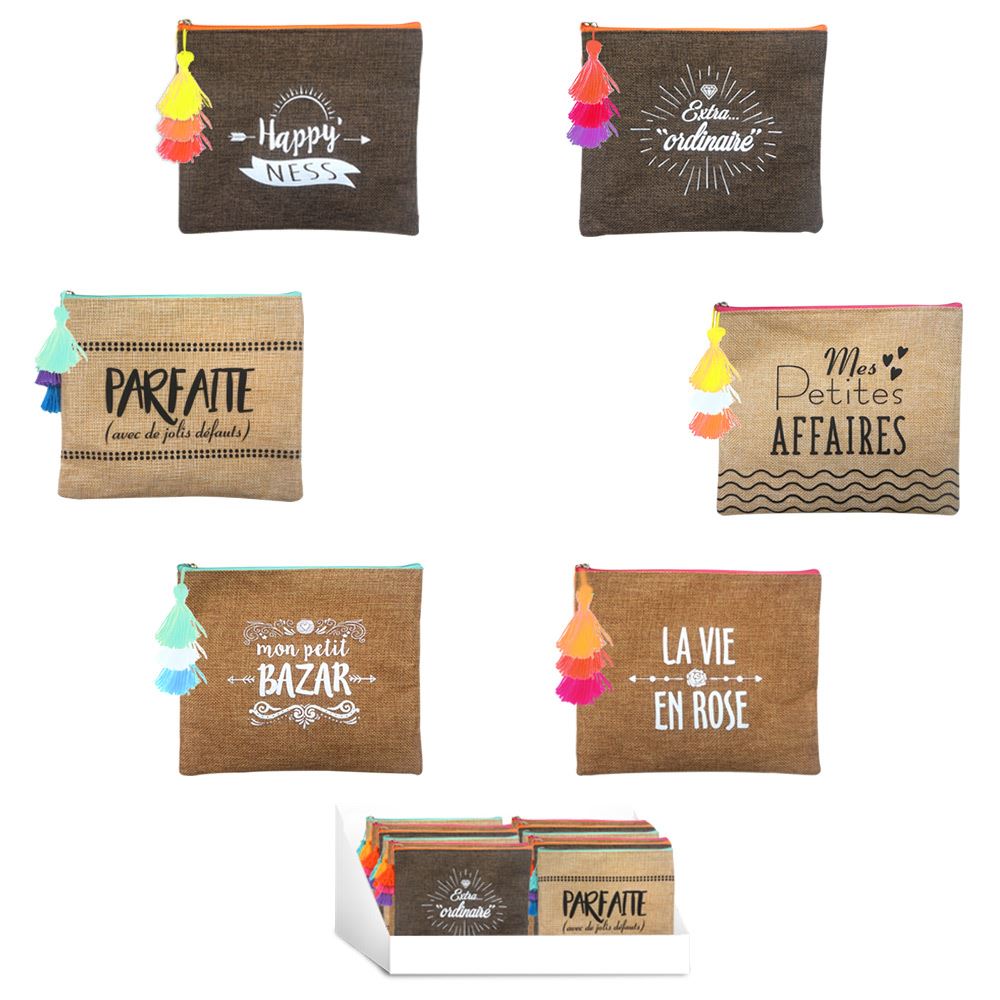 Sac pochette typo 6mods /24pcs