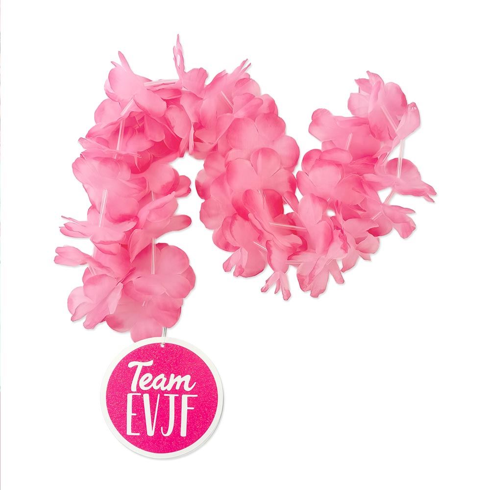 Collier fleurs evjf paillettes
