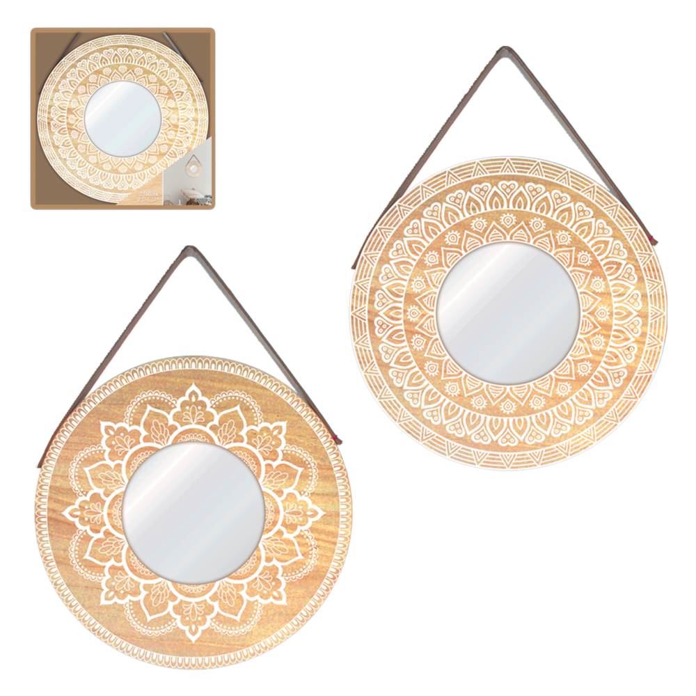 Miroir rond mandala 2mods /6pcs