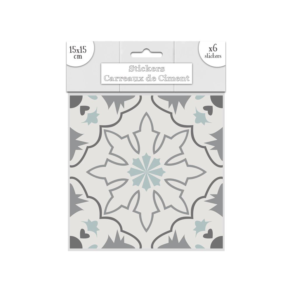 Sticker carreaux vert motif 2