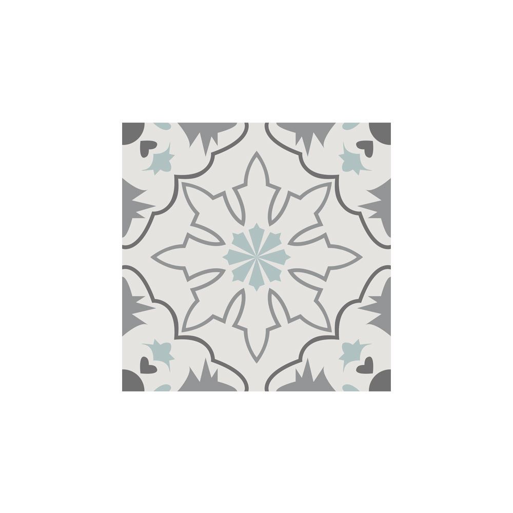 Sticker carreaux vert motif 2