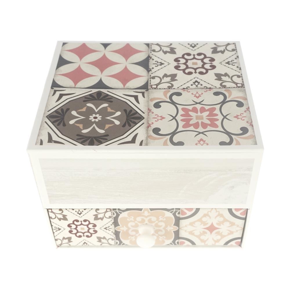Bte bijoux a/tiroir carreaux