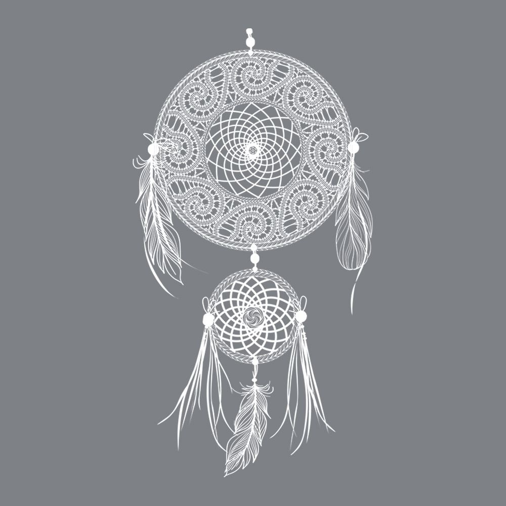 Sticker boho attrape reve blanc