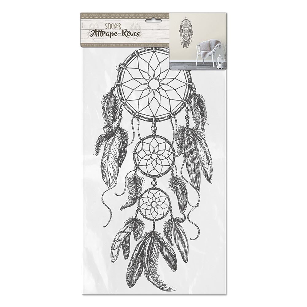 Sticker boho attrape reve 3cercles