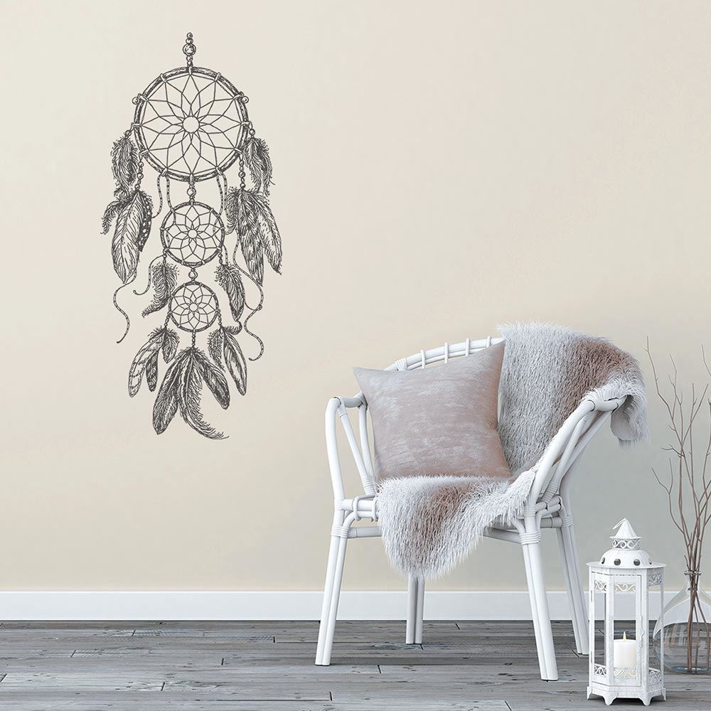 Sticker boho attrape reve 3cercles
