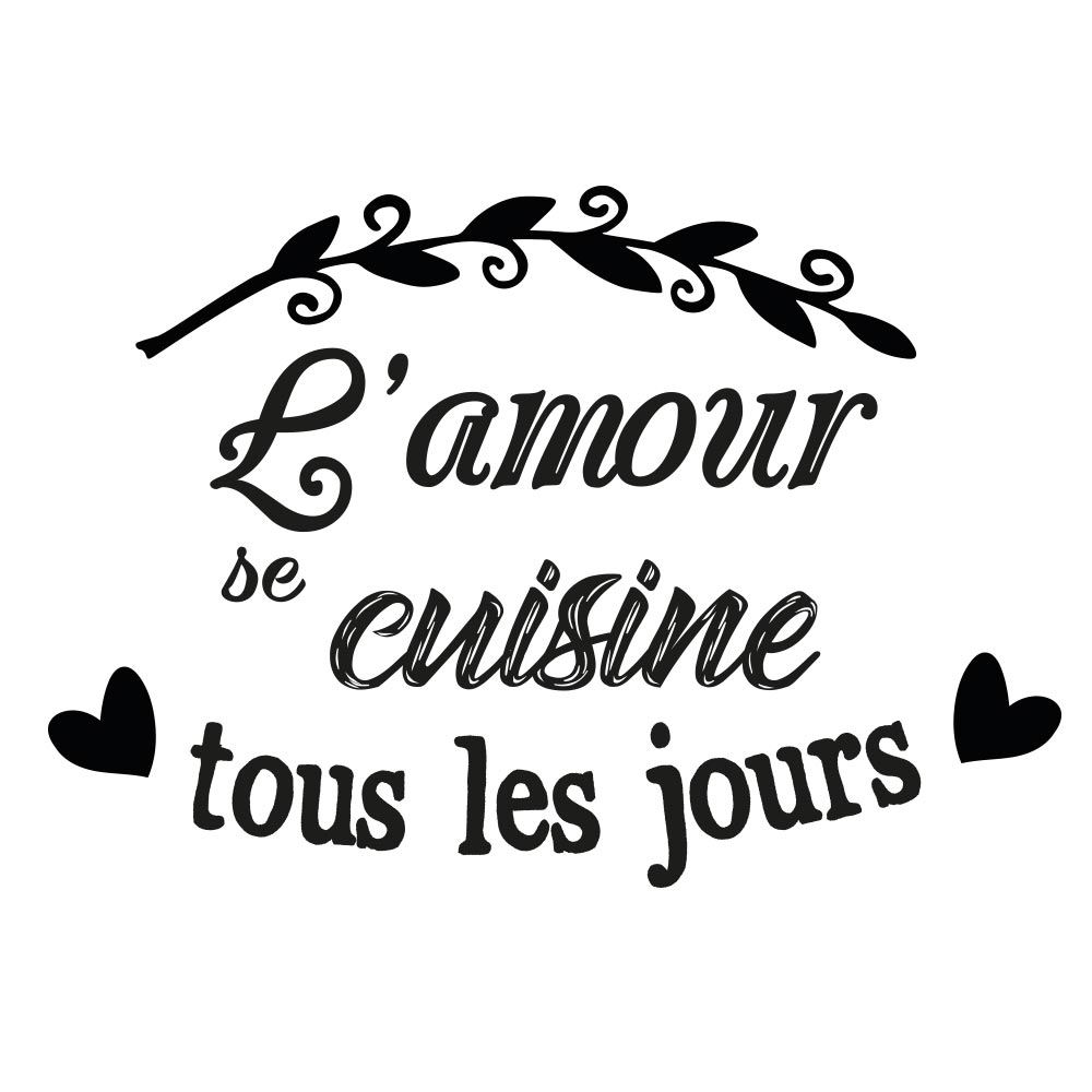 Sticker "l amour se cuisine.."