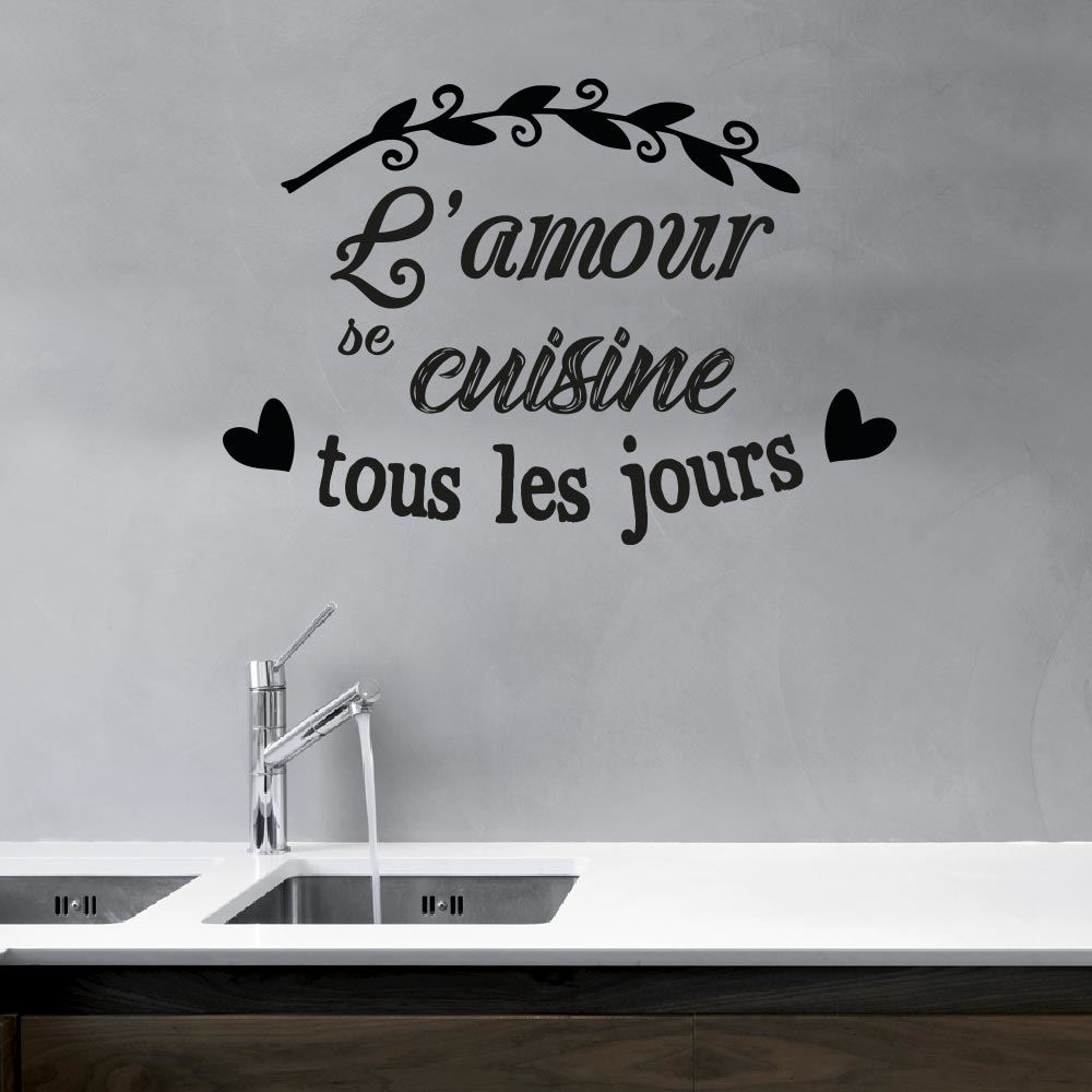 Sticker "l amour se cuisine.."