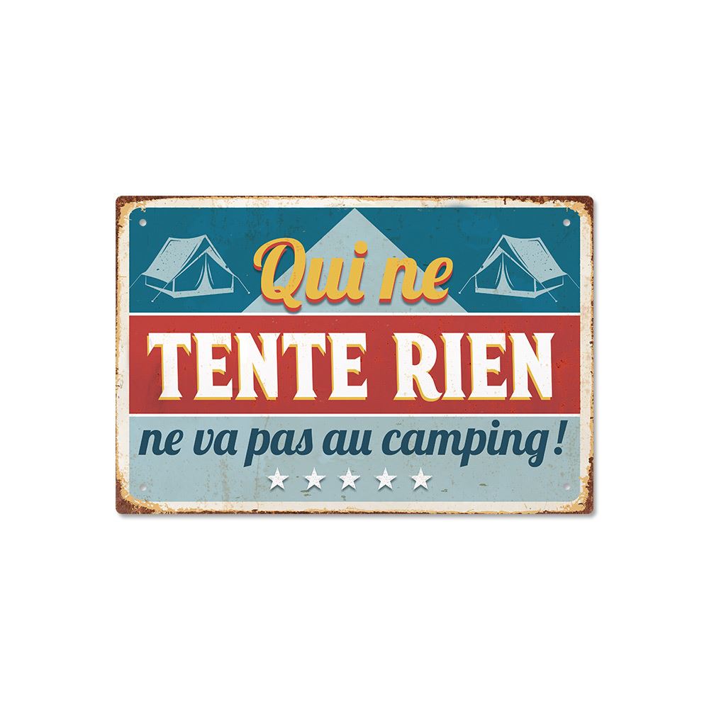Plaque metal "tente rien..."