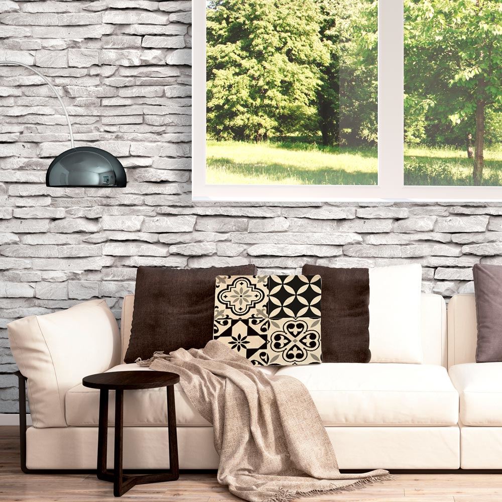 Housse coussin carreaux noir