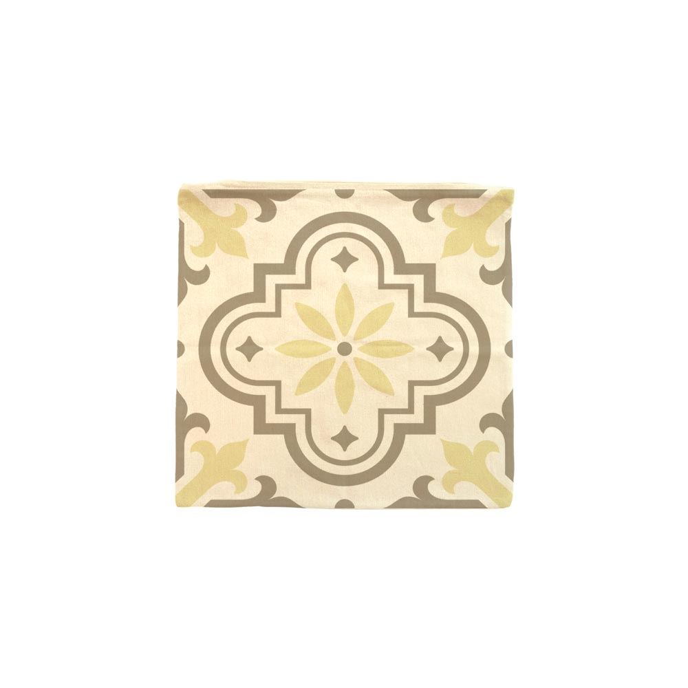 Housse coussin carreaux blanc