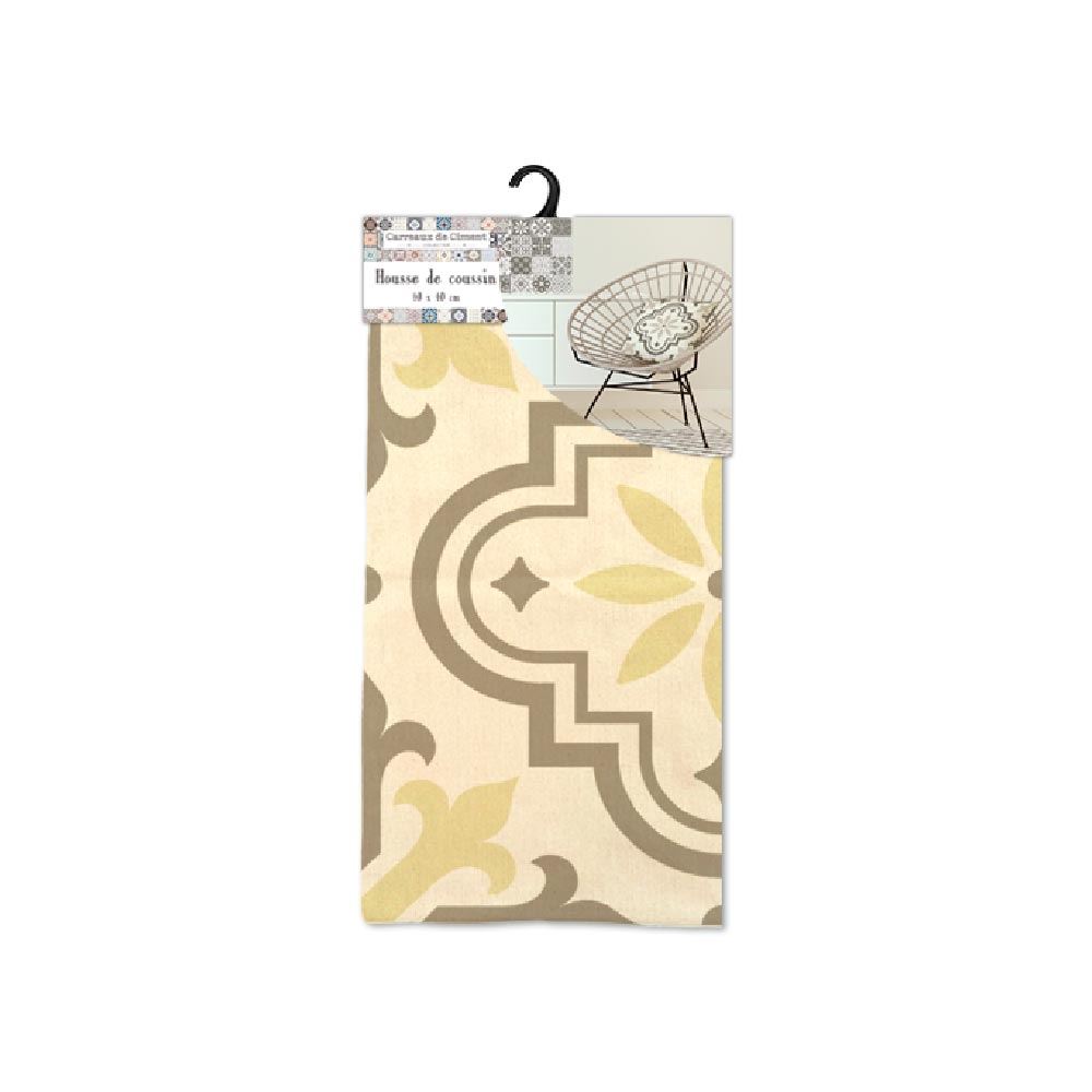 Housse coussin carreaux blanc