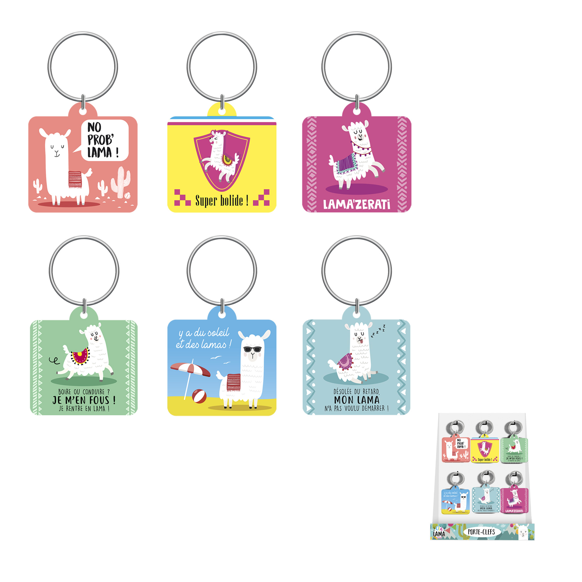Porte cle lama 6mods /36pcs