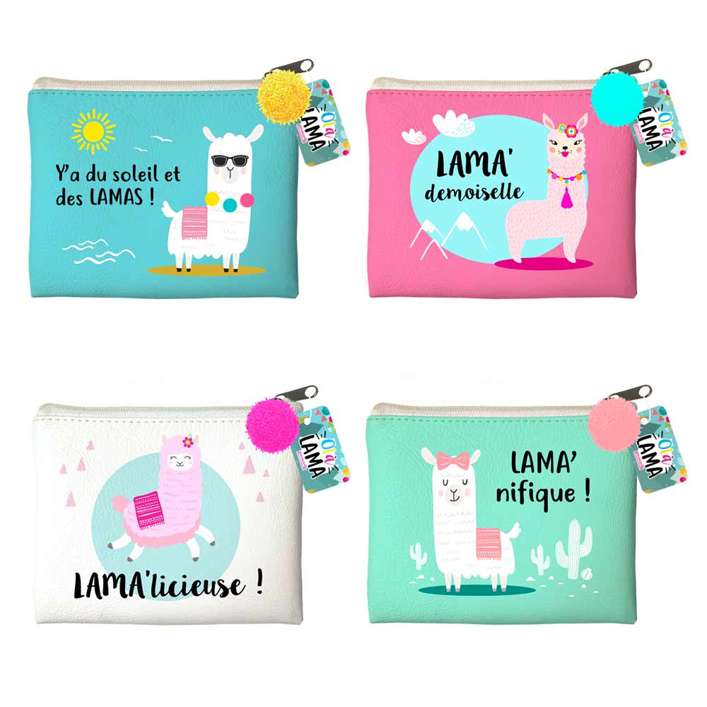 Porte monnaie lama 4mods /36pcs