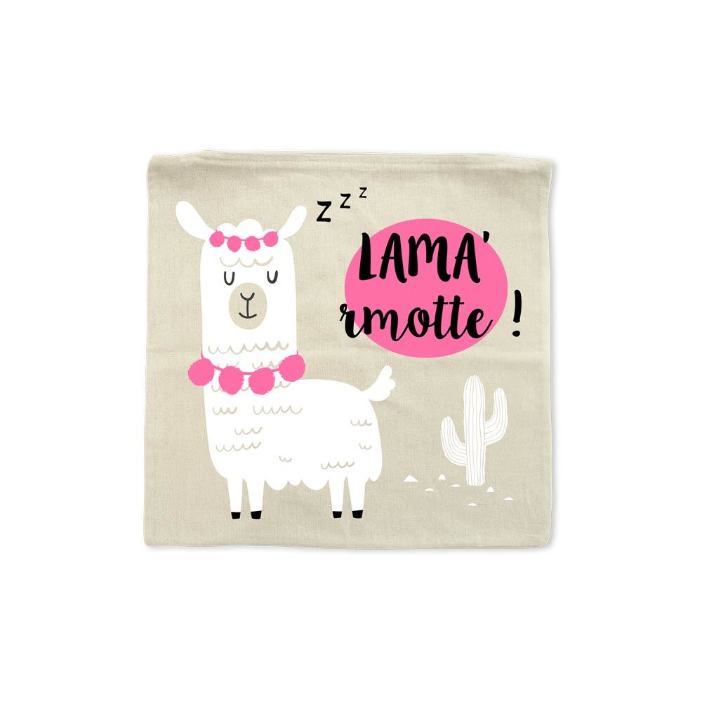 Housse coussin lama