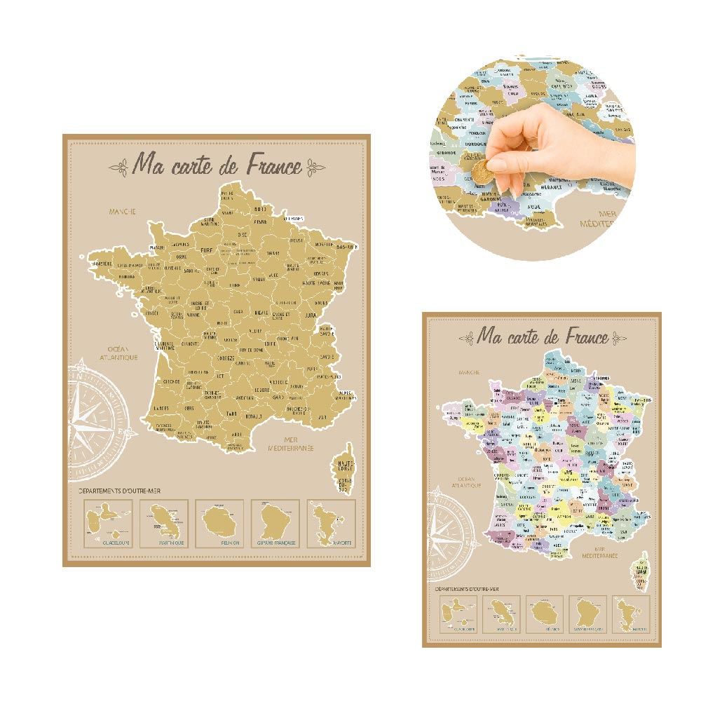 Carte de france a gratter a/box