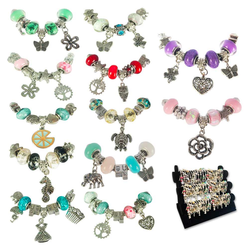 Bracelet porte bonheur 12mods /72pcs