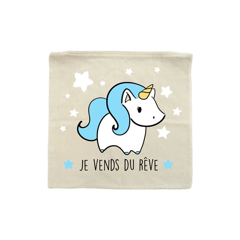 Housse coussin licorne"reve"