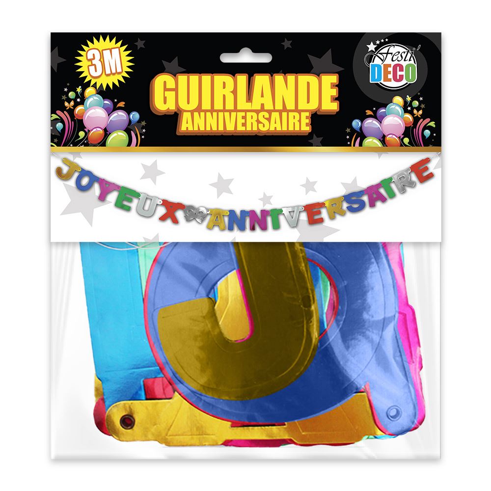 Guirlande lettres anniversaire/