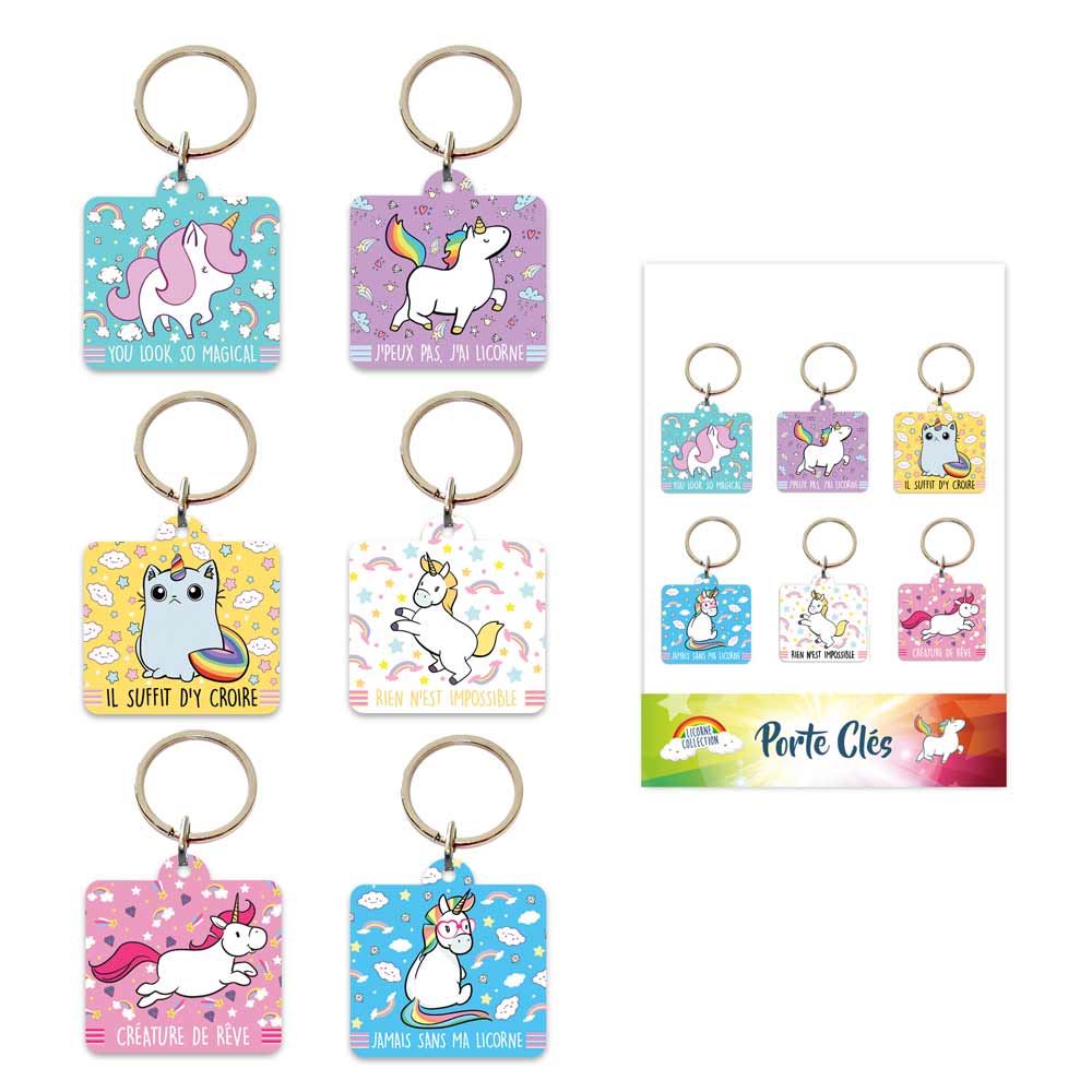 Porte cle licorne 6mods /36pcs