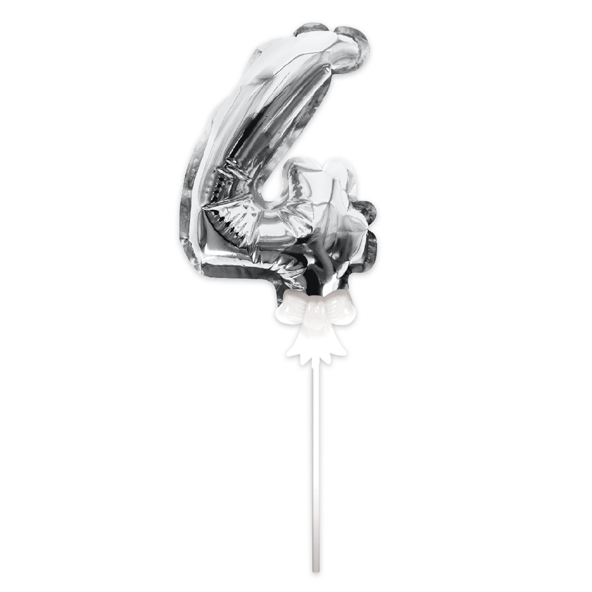 Deco gateau ballon argente 4