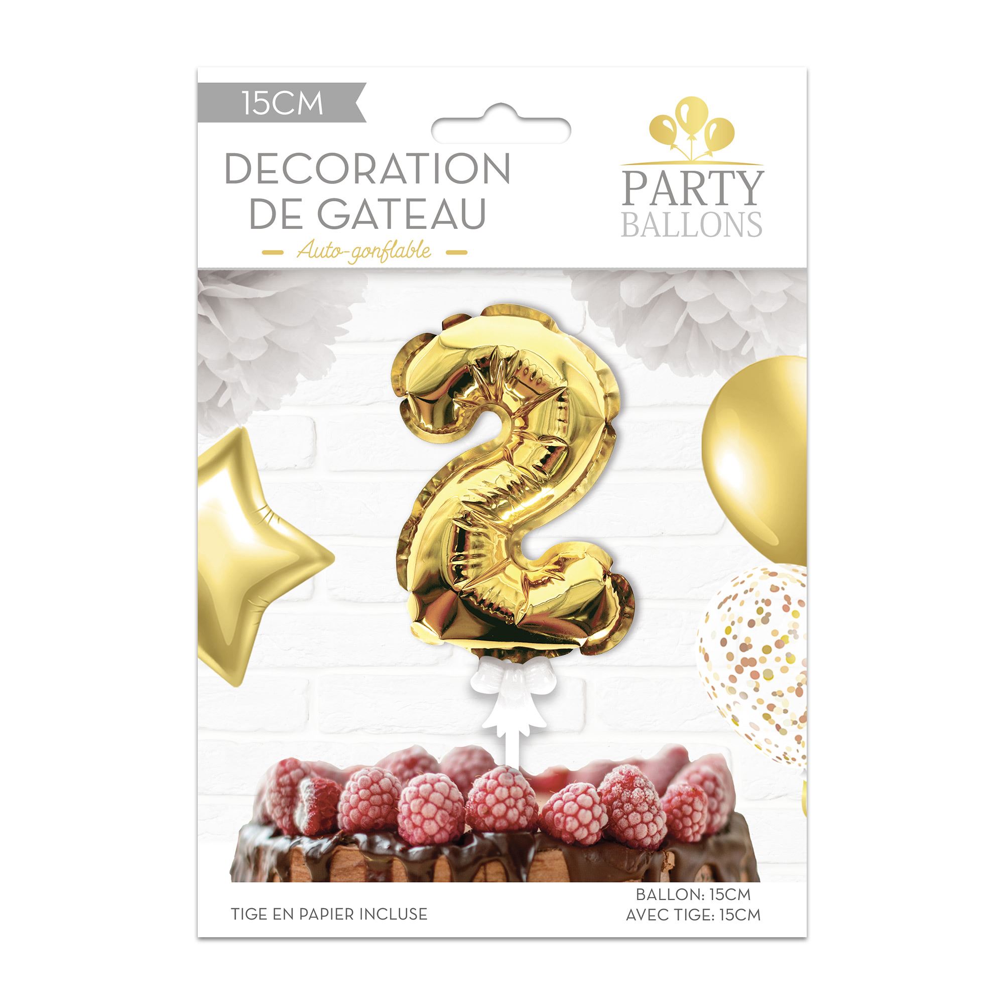 Deco gateau ballon dore 2