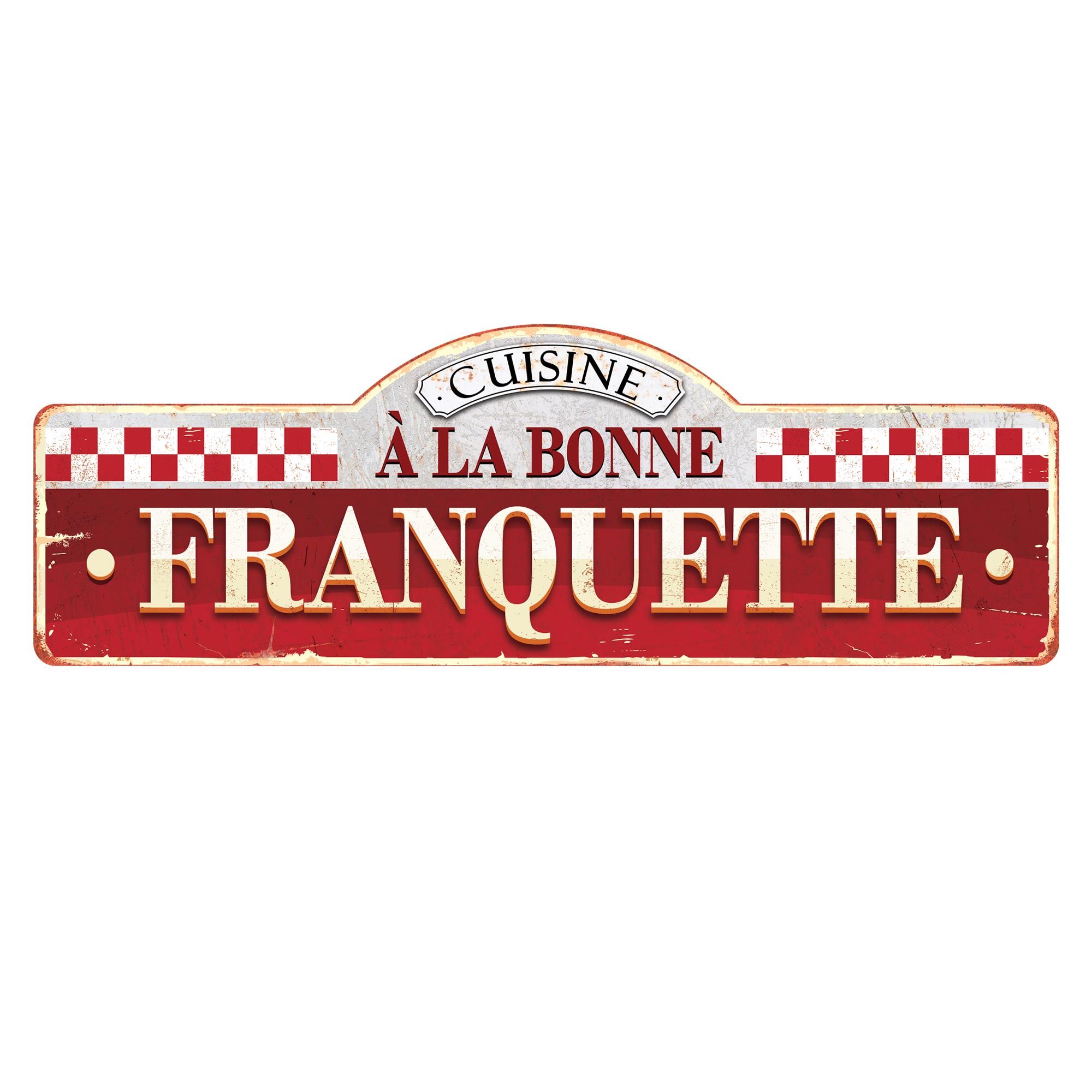 Plaque metal geante franquette