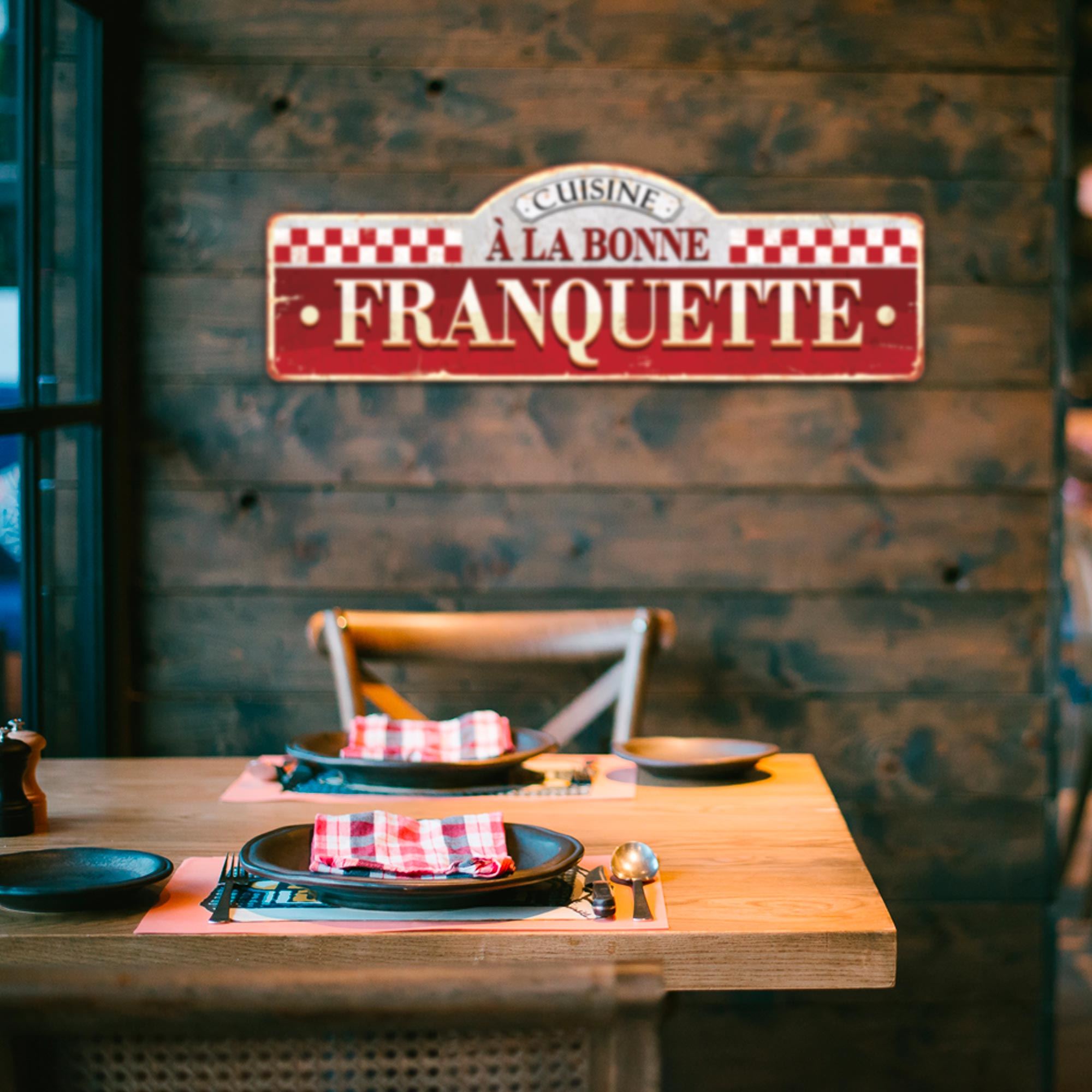Plaque metal geante franquette