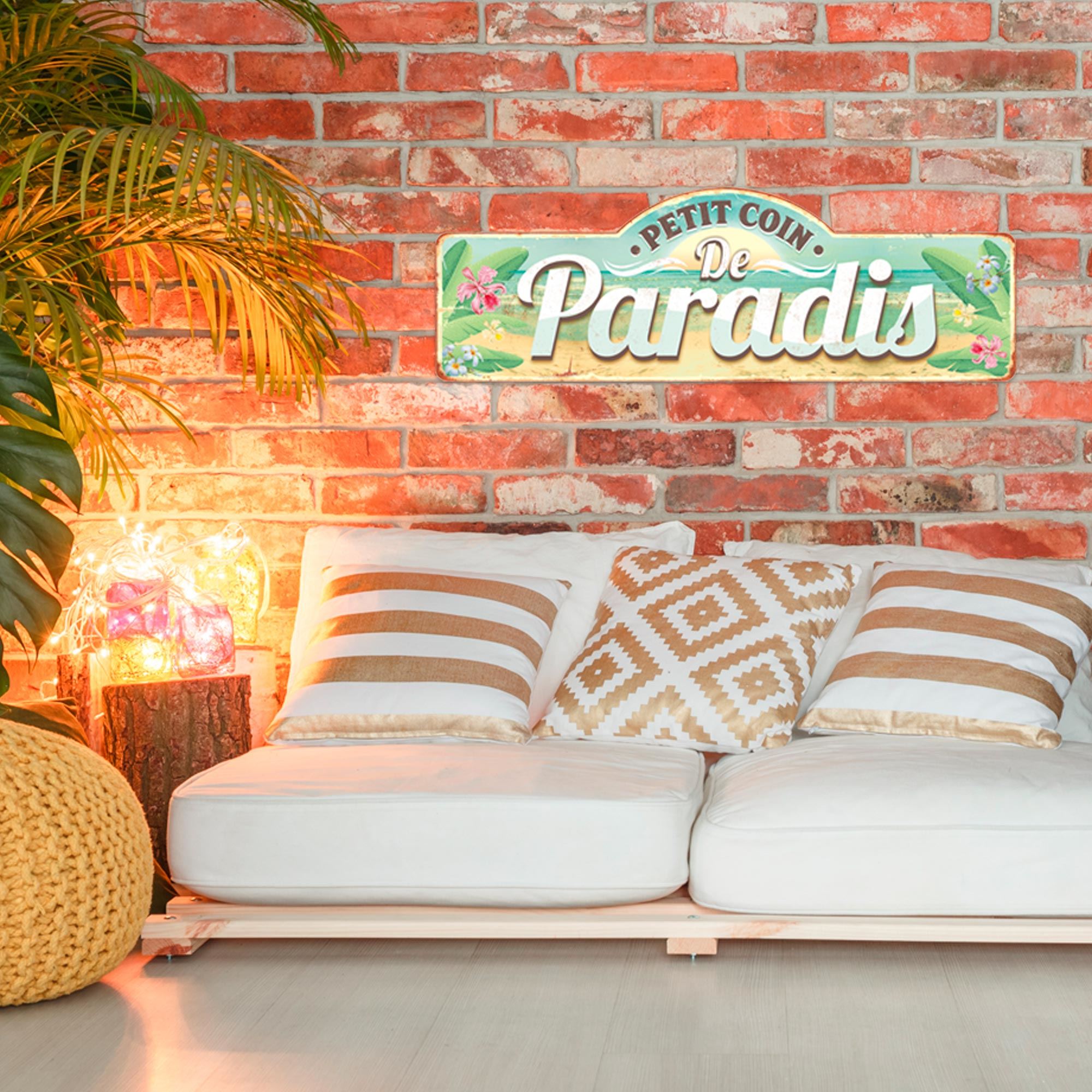 Plaque metal geante paradise/