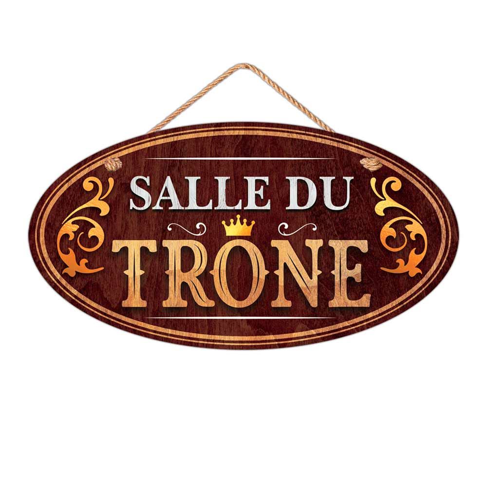 Ecriteau ovale "salle du trone"