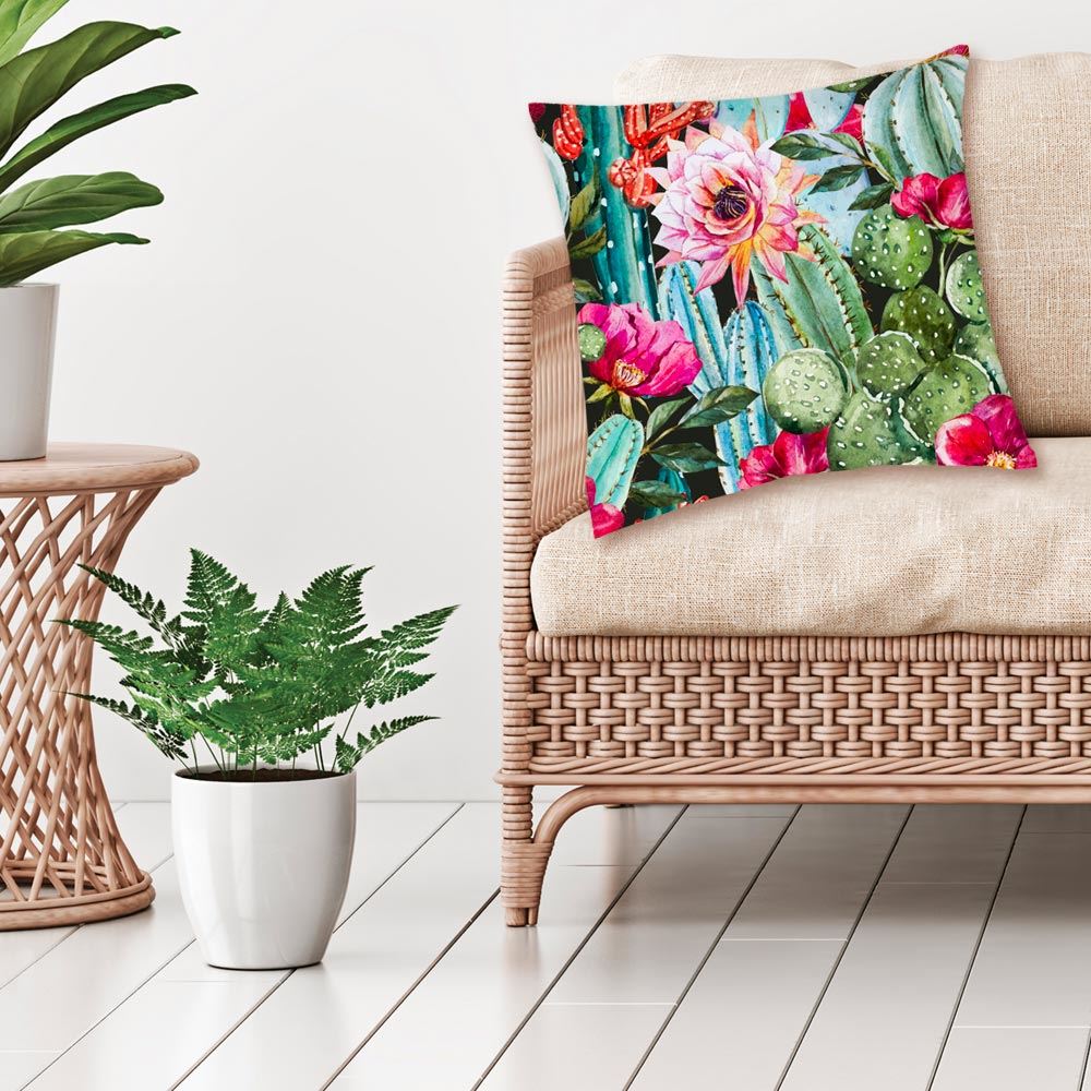 Housse coussin rose
