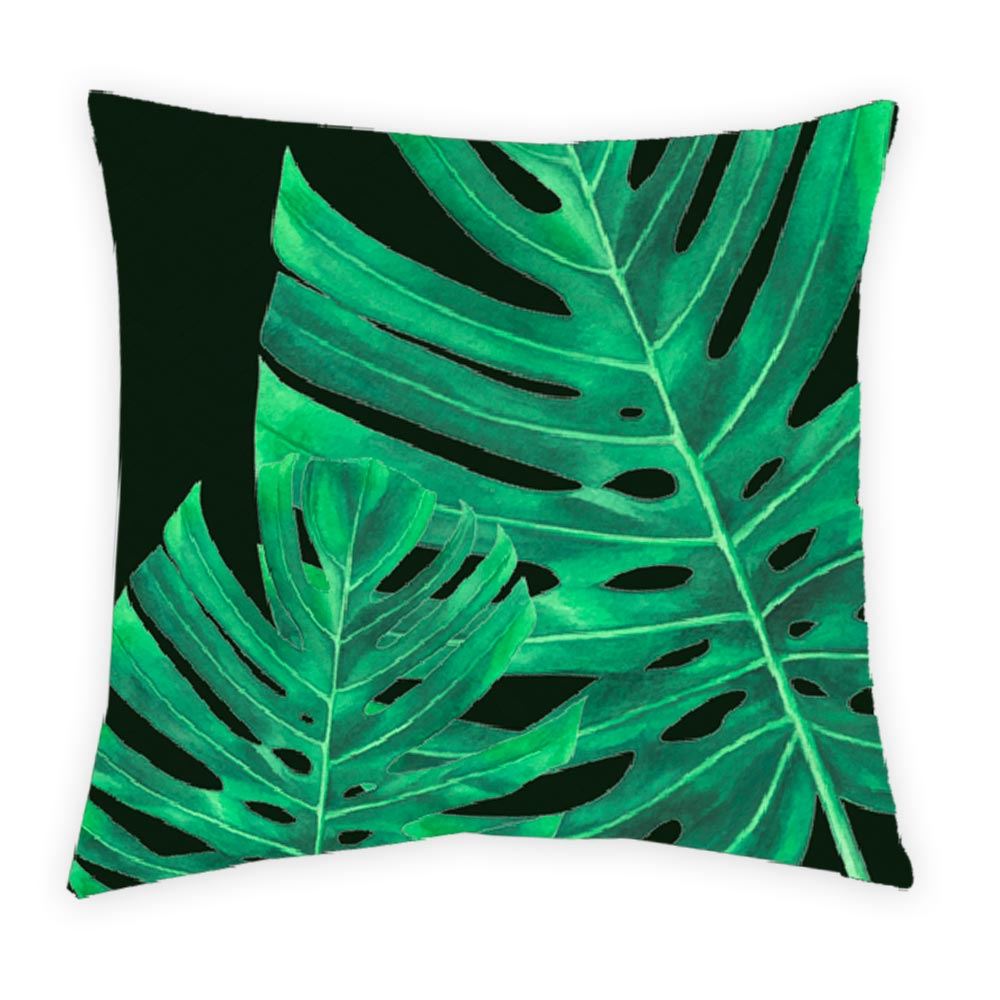 Housse coussin feuilles 2
