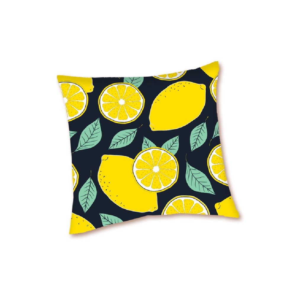 Housse coussin citron