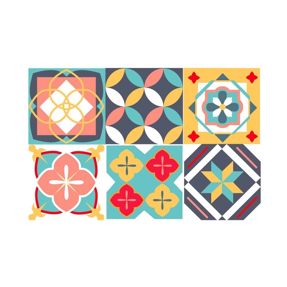 Set de table carreaux ciment n°3