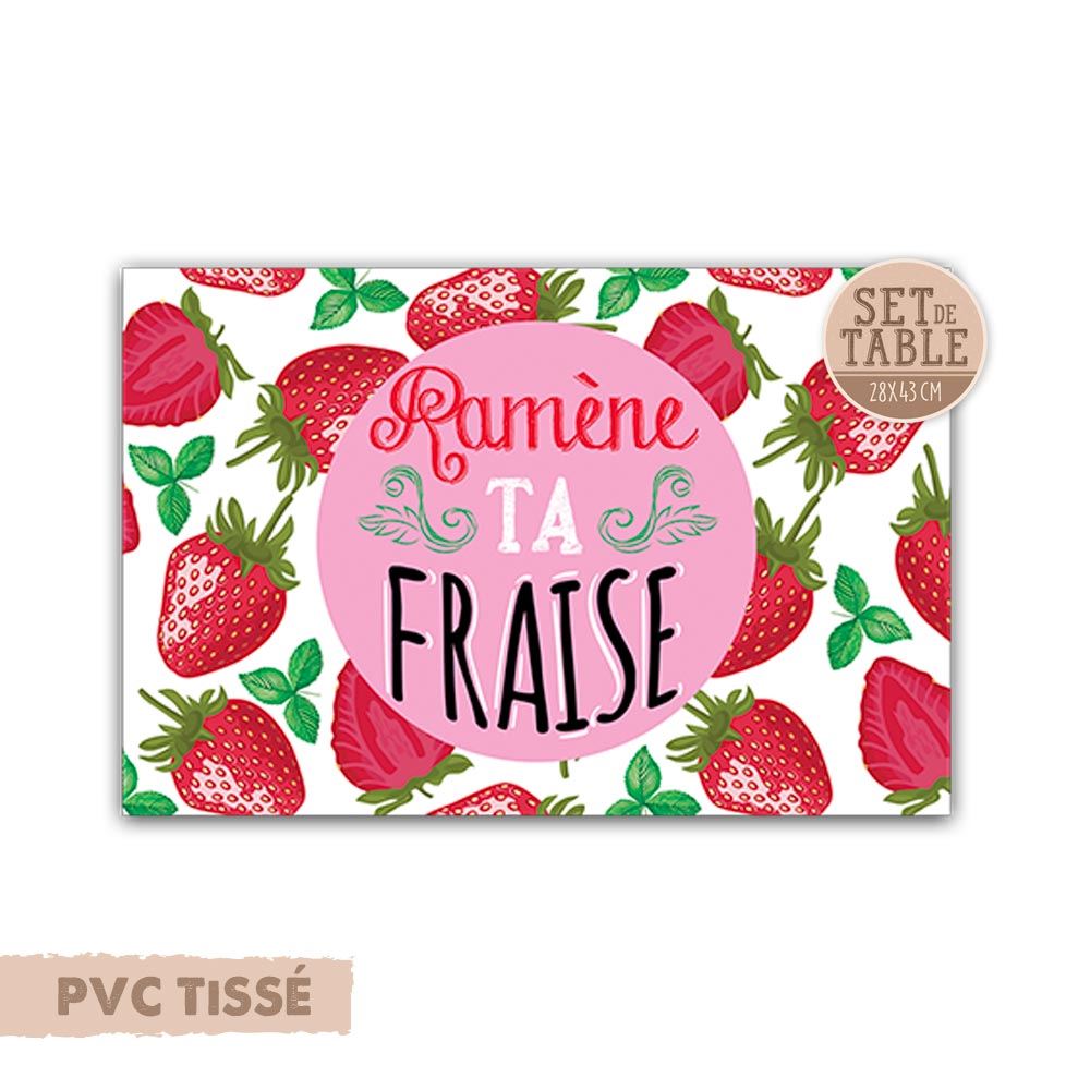 Set de table humo "ramene ta fraise"