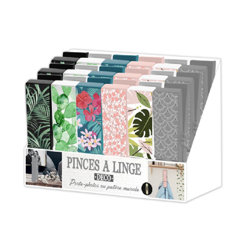 Pince a linge deco 6mods /18pcs