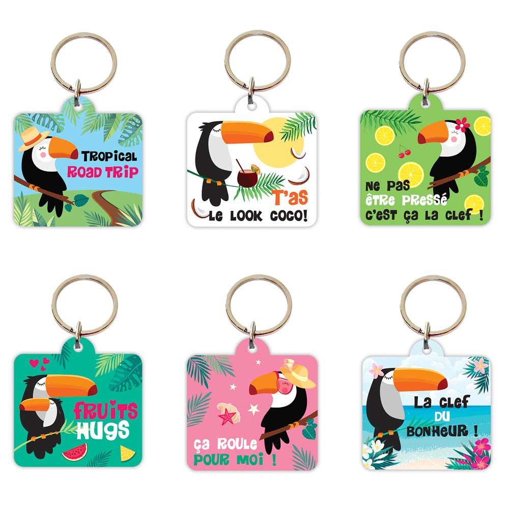 Porte cle toucan 6mods /36pcs