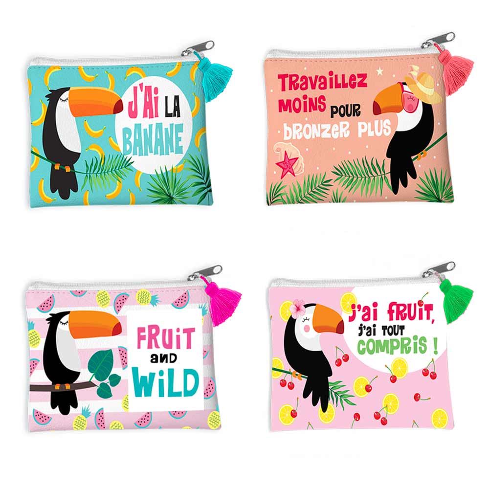 Porte monnaie toucan 4mods /36pcs