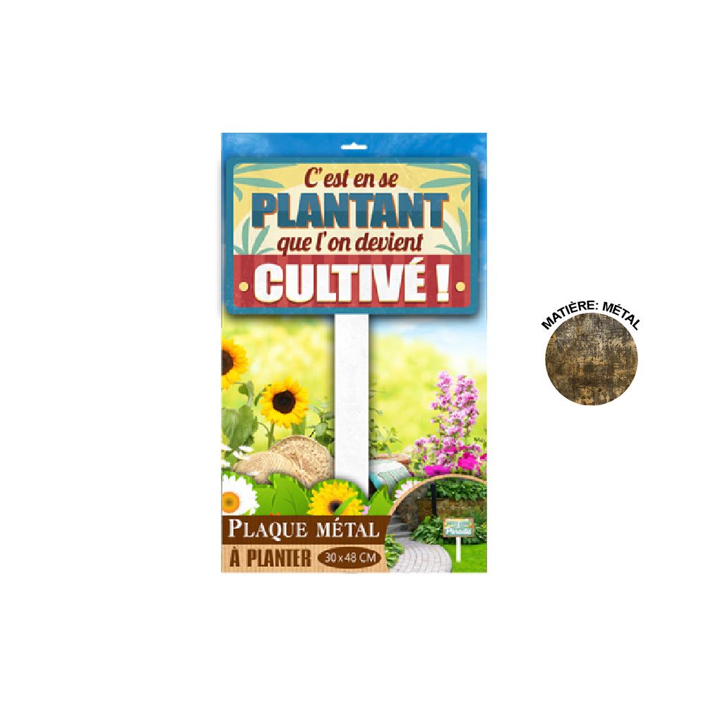 Plaque jardin "c est en plantant"