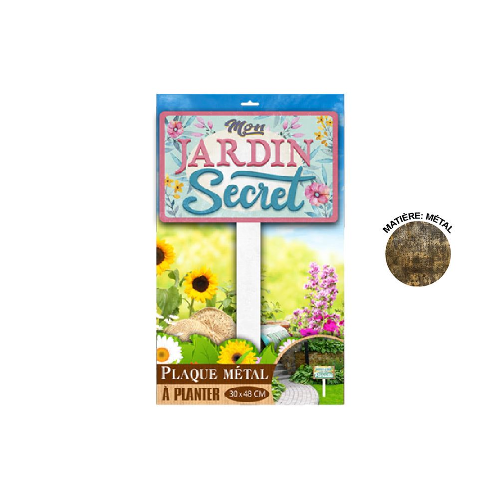 Plaque jardin "mon jardin secret"