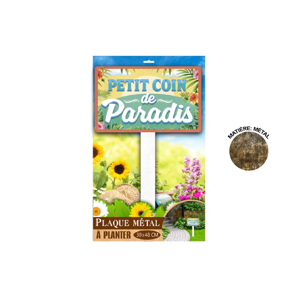 Plaque jardin "petit coin paradis"